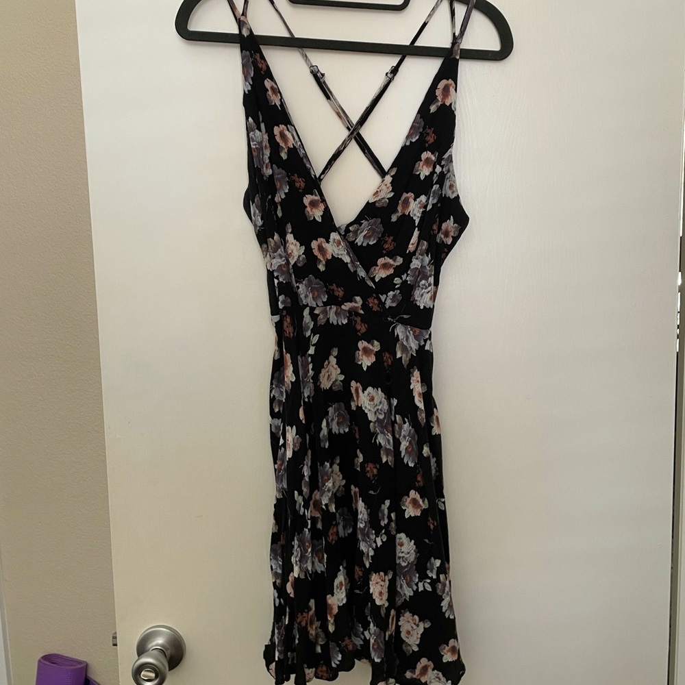 Charlotte Russe Floral Dress with Deep Neckline